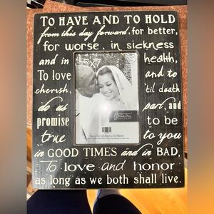 Marriage or Engagement Black Wooden Photo Fram